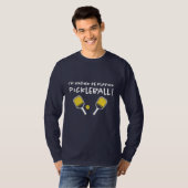 Ik speel liever Pickleball Custom Name Blue T-shirt (Voorkant volledig)