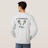 Ik speel liever Pickleball Custom Name Grey T-shirt (Achterkant volledig)