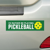 Ik speel liever pickleball grappig. bumpersticker (Op auto)
