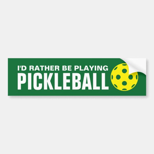 Ik speel liever pickleball grappig. bumpersticker (Voorkant)