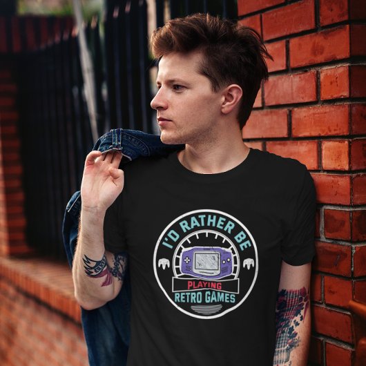 Ik speel liever retro games - Handheld T-shirt