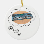 Ik speel liever Synthesizer Keramisch Ornament (Voorkant)