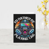 Ik Speel Liever Tag Gorilla Monke Tag Gorill Kaart (Gele Bloem)