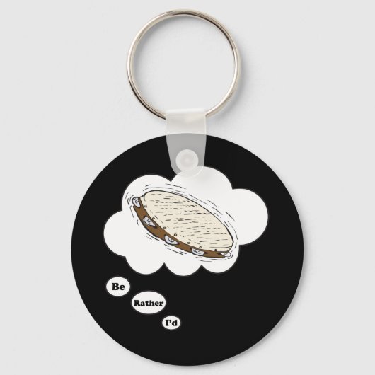 Ik speel liever Tambourine 5 Sleutelhanger (Voorkant)