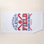 Ik speel liever veldsleutel. strandlaken (Voorkant)