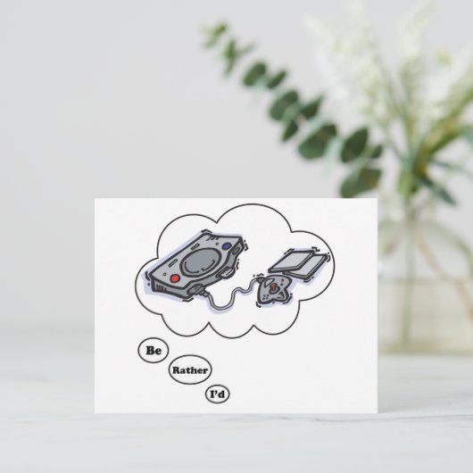 Ik speel liever videogames 2 briefkaart (Staand voorkant)