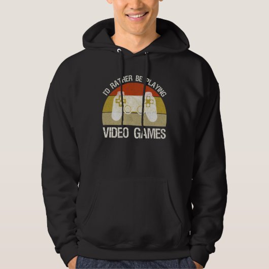Ik speel liever videogames hoodie (Voorkant)