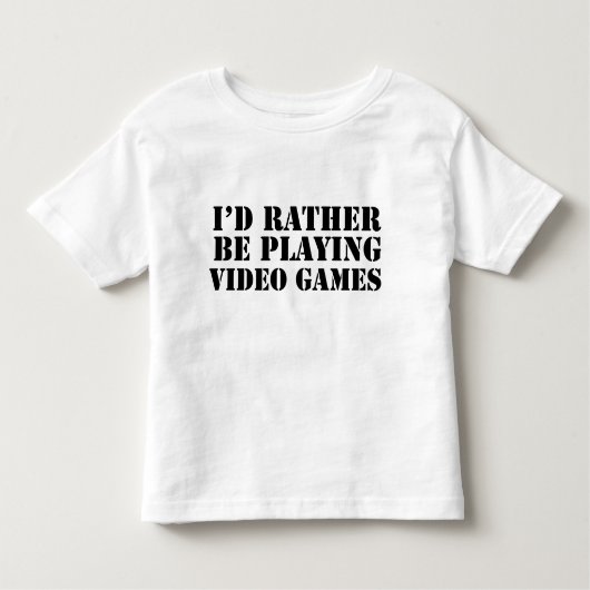 Ik speel liever videogames kinder shirts (Voorkant)