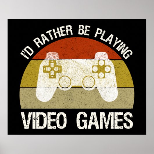 Ik speel liever videogames poster (Voorkant)