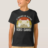 Ik speel liever videogames t-shirt (Voorkant)