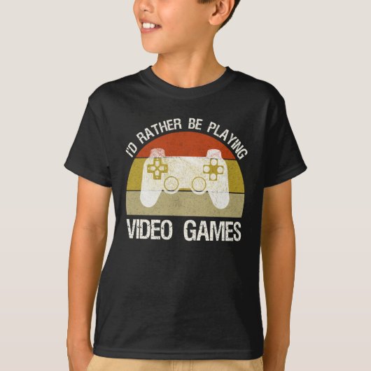 Ik speel liever videogames t-shirt (Voorkant)