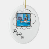 Ik speel liever water Polo 3. Keramisch Ornament (Rechts)