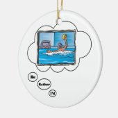 Ik speel liever water Polo 3. Keramisch Ornament (Links)
