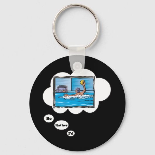 Ik speel liever water Polo 3. Sleutelhanger (Voorkant)