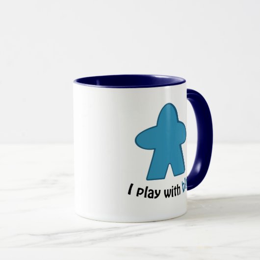 Ik speel met blauwe paren mok (Voorkant rechts)