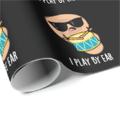 Ik speel met Ear Funny drummer Pun Dark BG Cadeaupapier (Rol Hoek)