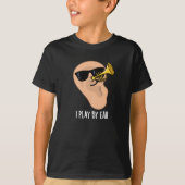 Ik speel met Ear Funny Music Pun Dark BG T-shirt (Voorkant)