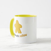 Ik speel met gele paren mok (Voorkant links)