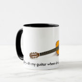 Ik speel met mijn gitaar als ze niet ... mok (Voorkant links)
