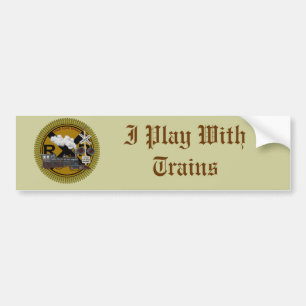 Ik speel met oude treinen bumpersticker