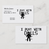 Ik speel met poppenvideo visitekaartje (Voorkant / Achterkant)