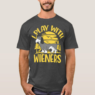 Ik speel met Wieners Funny Dachshunds T-shirt
