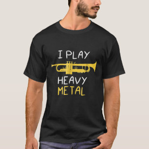 IK SPEEL METAL grappige Trumpet Player Shirt Marc