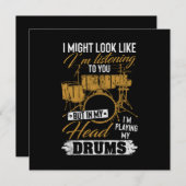 Ik speel mijn drums bedankkaart (Voorkant / Achterkant)