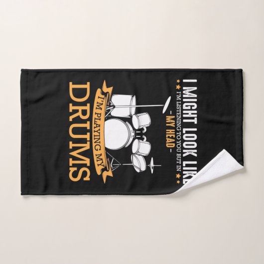 Ik speel mijn drums handdoek (Handdoek)