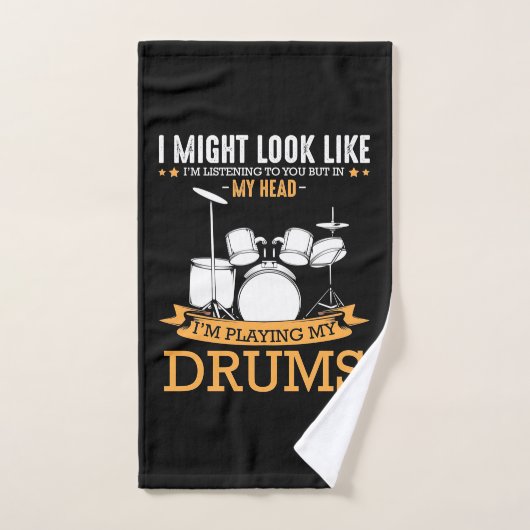 Ik speel mijn drums handdoek (Handdoek)