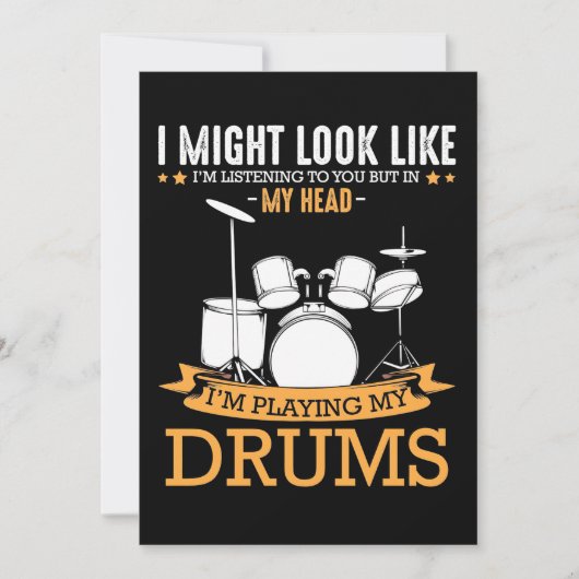 Ik speel mijn drums kaart (Voorkant)