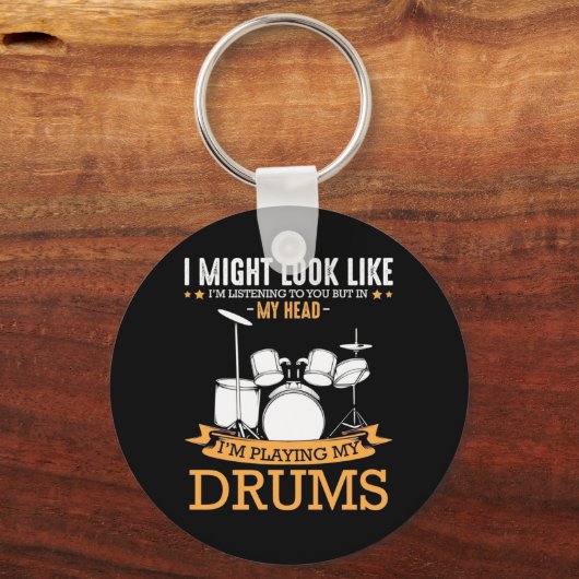 Ik speel mijn drums sleutelhanger (Voorkant)