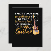 Ik speel mijn gitaar. bedankkaart (Voorkant / Achterkant)