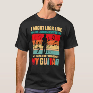 Ik speel mijn gitaar muziek kleding t-shirt