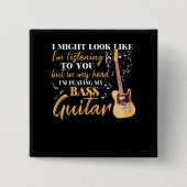 Ik speel mijn gitaar. vierkante button 5,1 cm (Voorkant)