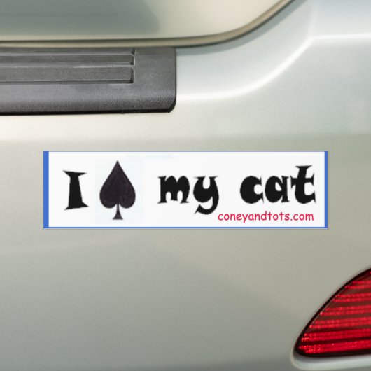 Ik speel mijn kattesticker, coneyandtots.com bumpersticker (Op auto)