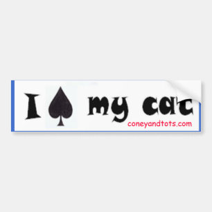 Ik speel mijn kattesticker, coneyandtots.com bumpersticker