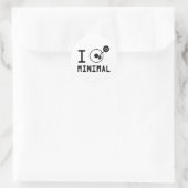 Ik speel Minimal MNL / Ik hou van Minimal MNL / DJ Ronde Sticker (Tas)