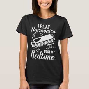 Ik speel mondharmonica voorbij mijn bedtijd mondha t-shirt
