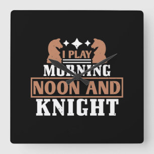 Ik speel morning Noon en Knight Vierkante Klok