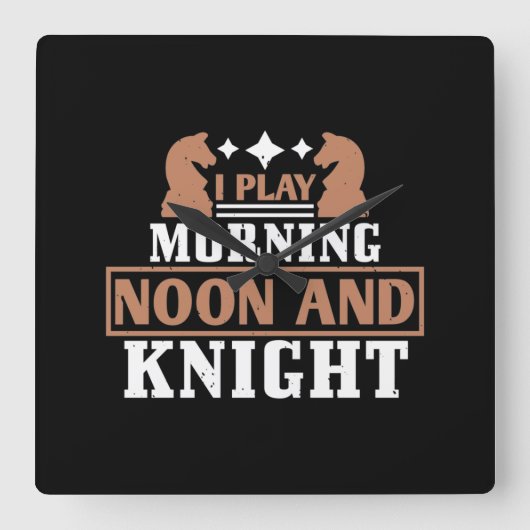 Ik speel morning Noon en Knight Vierkante Klok (Voorkant)