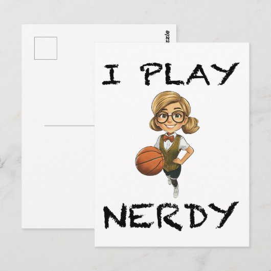 Ik speel Nerdy Briefkaart (Voorkant / Achterkant)