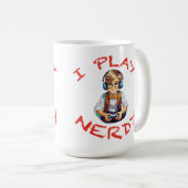 Ik speel nerdy gamer boy koffiemok (Voorkant rechts)