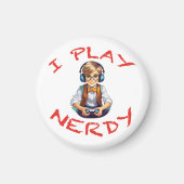 Ik speel nerdy gamer boy magneet (Voorkant)