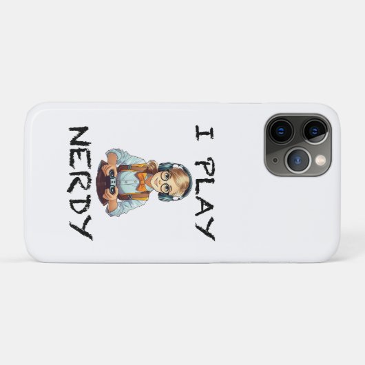 Ik speel nerdy gamer meisje Case-Mate iPhone case (Achterkant (horizontaal))