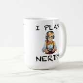 Ik speel nerdy gamer meisje koffiemok (Voorkant rechts)