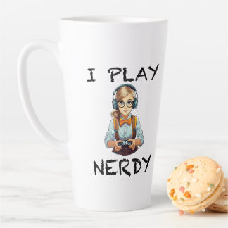 Ik speel nerdy gamer meisje latte mok