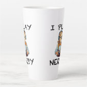 Ik speel nerdy gamer meisje latte mok (Voorkant)