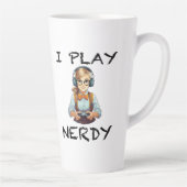 Ik speel nerdy gamer meisje latte mok (Rechts)