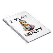 Ik speel nerdy gamer meisje notitieboek (Rechterzijde)